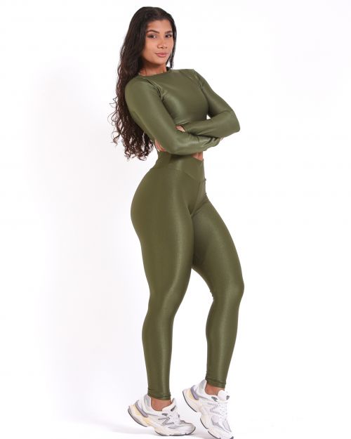 Conjunto Calça Legging Básica Compressão + Top Maria