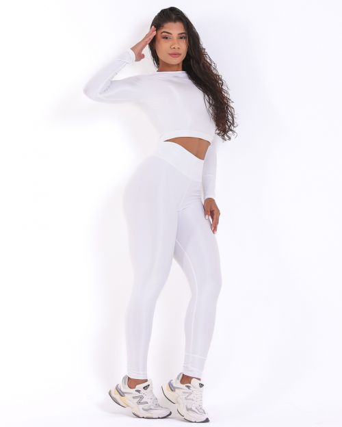 Conjunto Calça Legging Básica Compressão + Top Maria