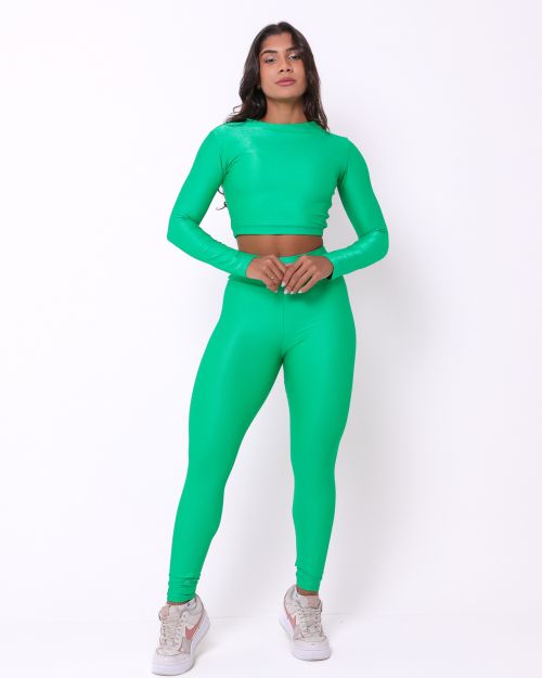 Conjunto Calça Legging Básica Compressão + Top Maria