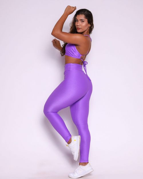 Conjunto Calça Legging Básica Compressão + Top Paula