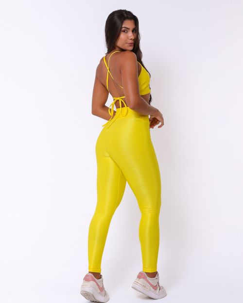 Conjunto Calça Legging Básica Compressão + Top Paula