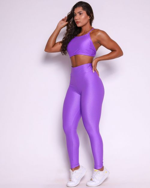 Conjunto Calça Legging Básica Compressão + Top Paula