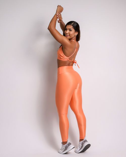Conjunto Calça Legging Básica Compressão + Top Paula