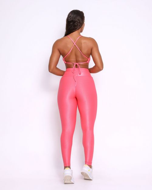 Conjunto Calça Legging Básica Compressão + Top Paula