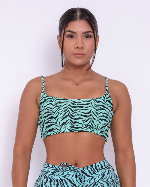 Top Bruna Zebra Verde �gua