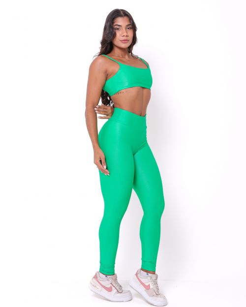 Conjunto Calça Legging Básica Compressão + Top Ju