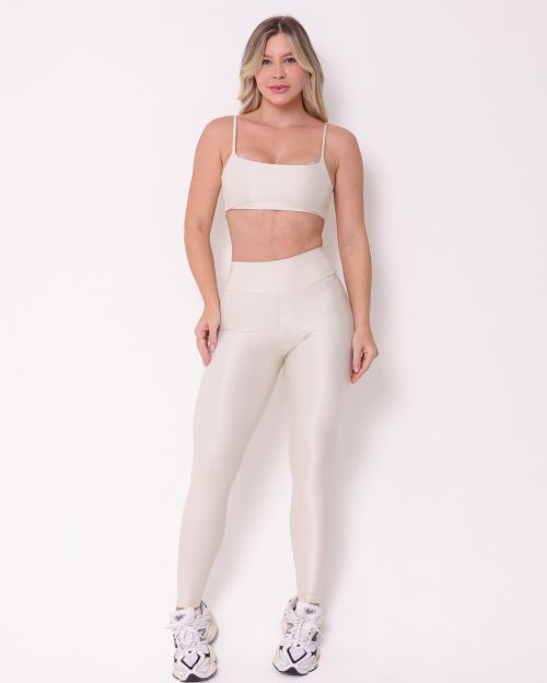 Conjunto Calça Legging Básica Compressão + Top Ju