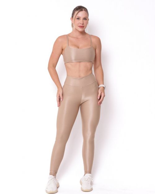 Conjunto Calça Legging Básica Compressão + Top Ju