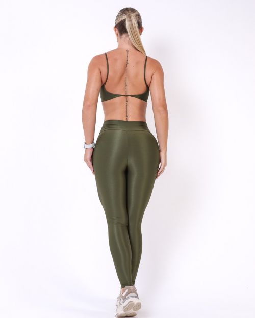 Conjunto Calça Legging Básica Compressão + Top Ju