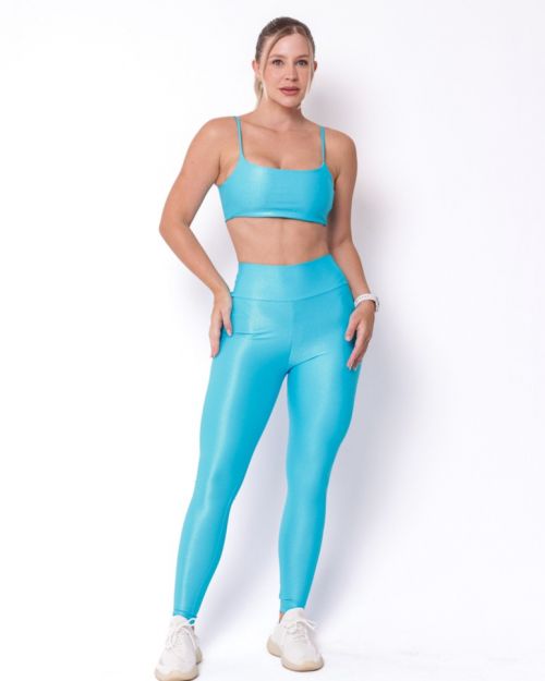 Conjunto Calça Legging Básica Compressão + Top Ju