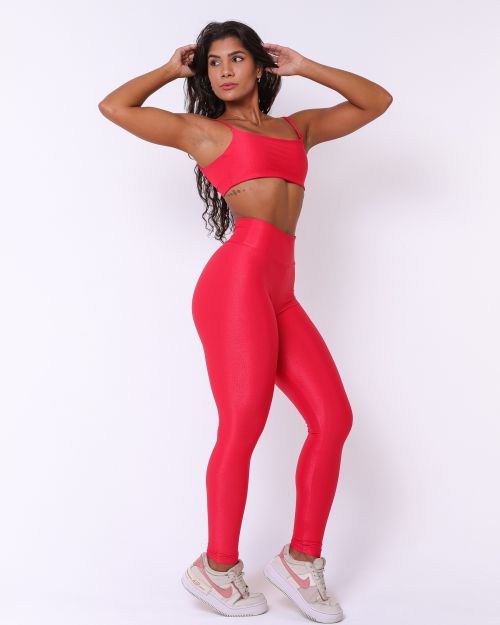 Conjunto Calça Legging Básica Compressão + Top Ju