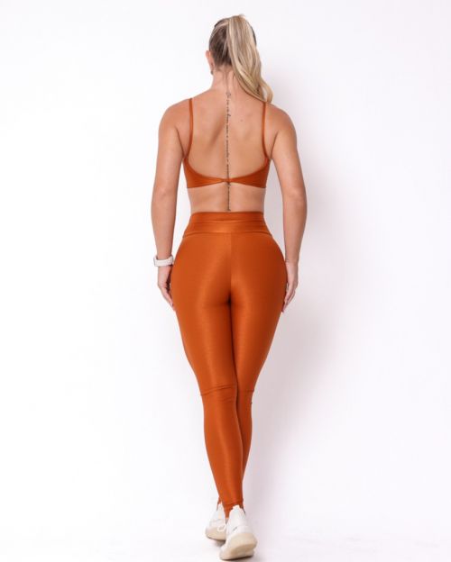 Conjunto Calça Legging Básica Compressão + Top Ju