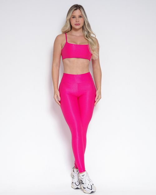 Conjunto Calça Legging Básica Compressão + Top Ju