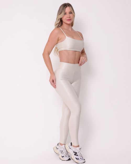 Conjunto Calça Legging Básica Compressão + Top Ju