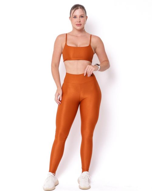 Conjunto Calça Legging Básica Compressão + Top Ju