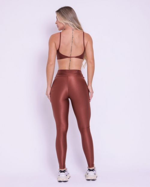 Conjunto Calça Legging Básica Compressão + Top Ju