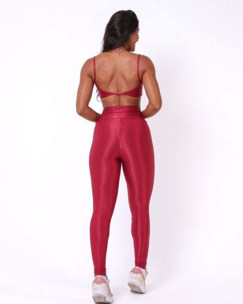 Conjunto Calça Legging Básica Compressão + Top Ju