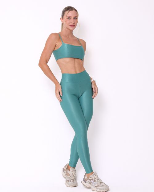 Conjunto Calça Legging Básica Compressão + Top Ju