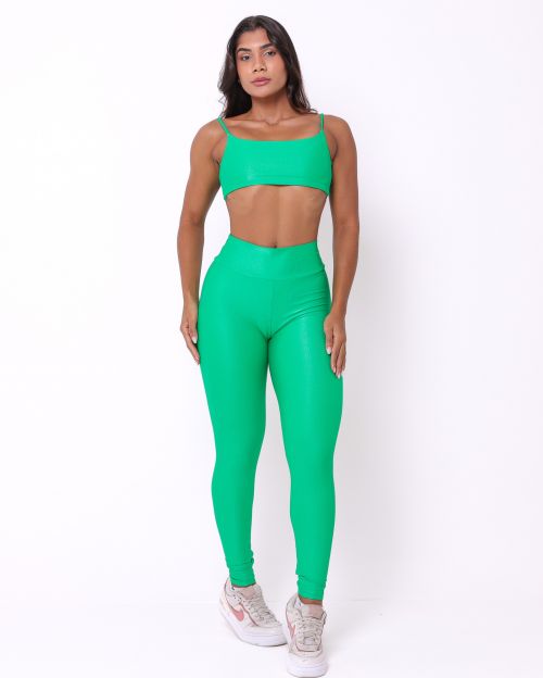 Conjunto Calça Legging Básica Compressão + Top Ju
