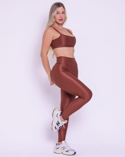 Conjunto Calça Legging Básica Compressão + Top Ju