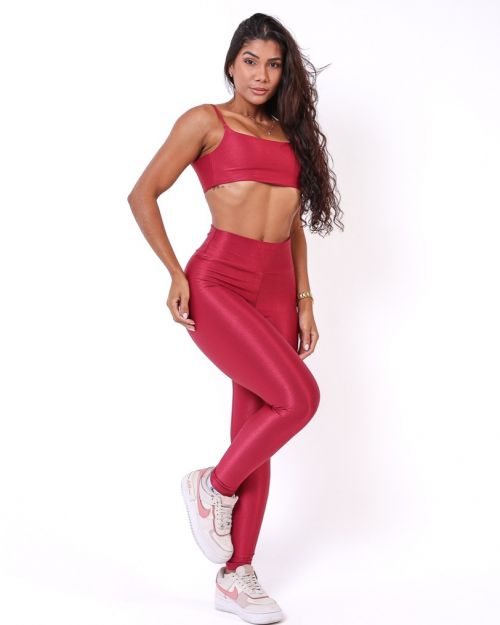 Conjunto Calça Legging Básica Compressão + Top Ju