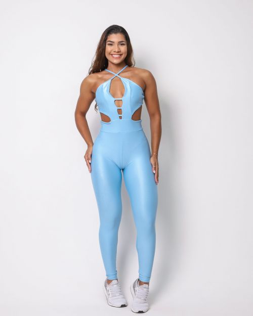 Macacão Empina Decotado Compressão