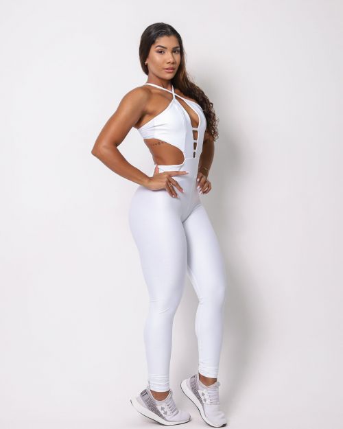 Macacão Empina Decotado Compressão