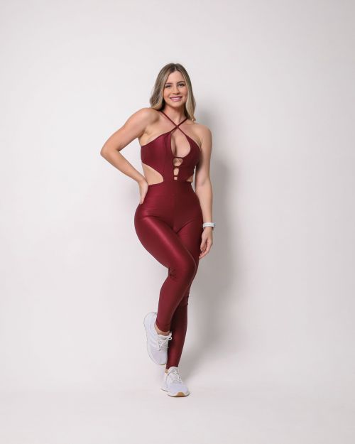 Macacão Empina Decotado Compressão