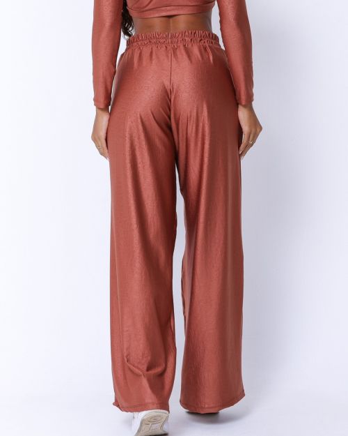 Calça Pantalona Wide Croco