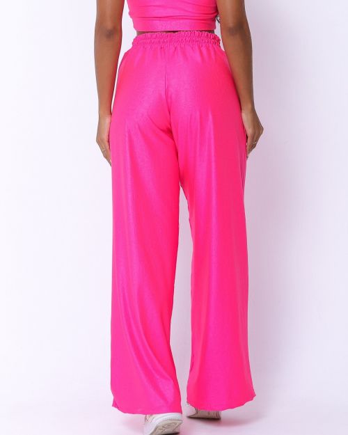 Calça Pantalona Wide Croco
