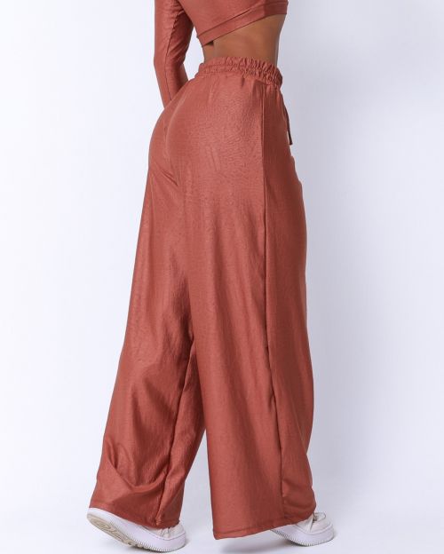 Calça Pantalona Wide Croco