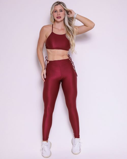 Conjunto Calça Empina Ajuste Compressão + Top Paula