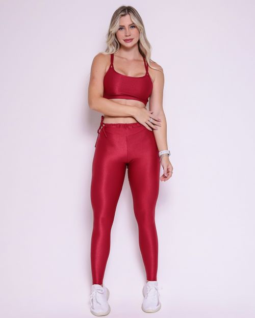 Conjunto Calça Empina Ajuste Compressão + Top Lu