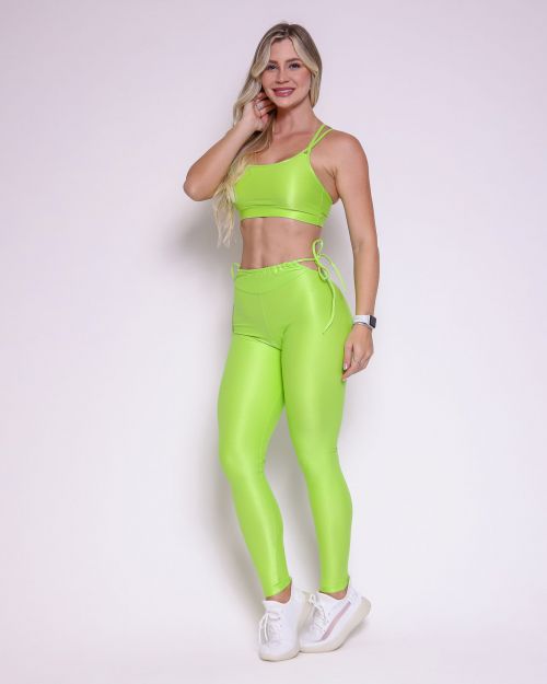Conjunto Calça Empina Ajuste Compressão + Top Lu