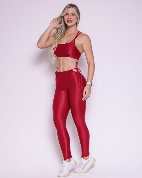 Conjunto Calça Empina Ajuste Compressão + Top Lu