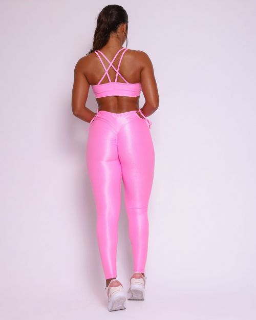 Conjunto Calça Empina Ajuste Compressão + Top Lu