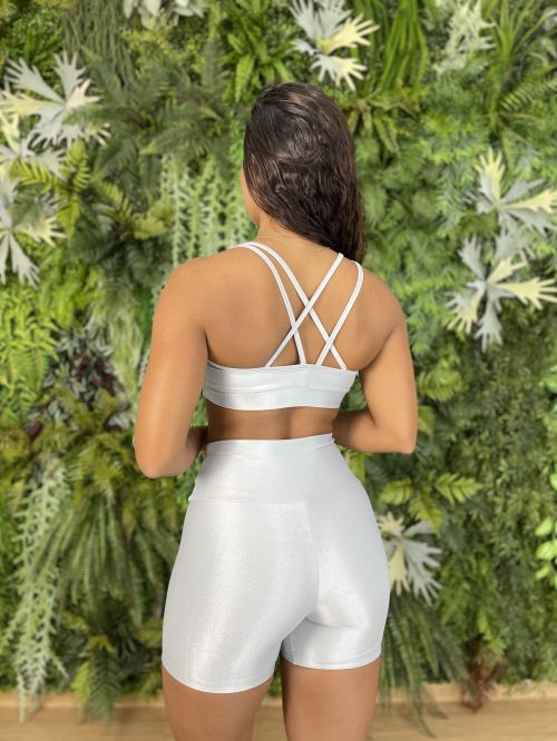 Conjunto Short Bermuda Compress�o + Top Lu