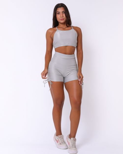 Conjunto Short Empina Cross Compress�o + Top Paula