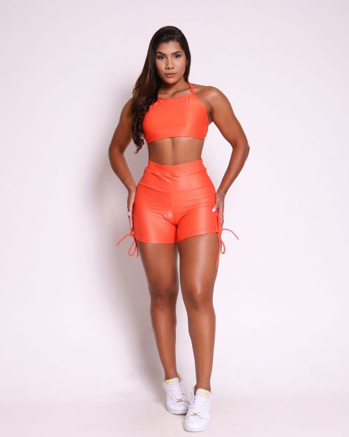 Conjunto Short Empina Cross Compress�o + Top Paula