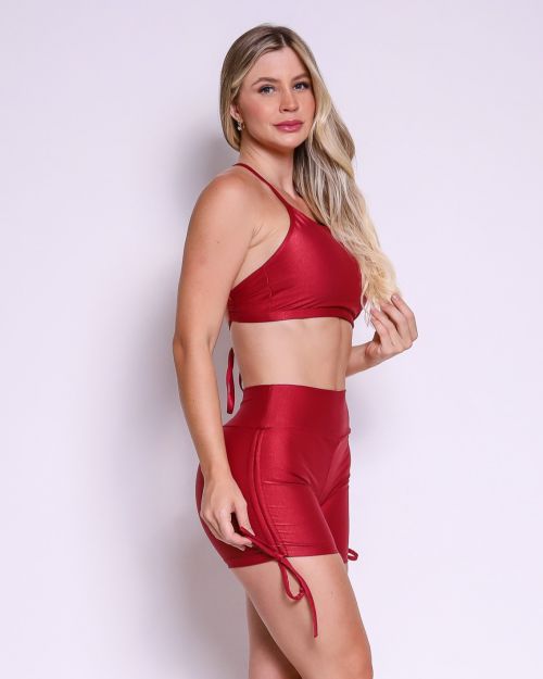 Conjunto Short Cross Compressão + Top Paula