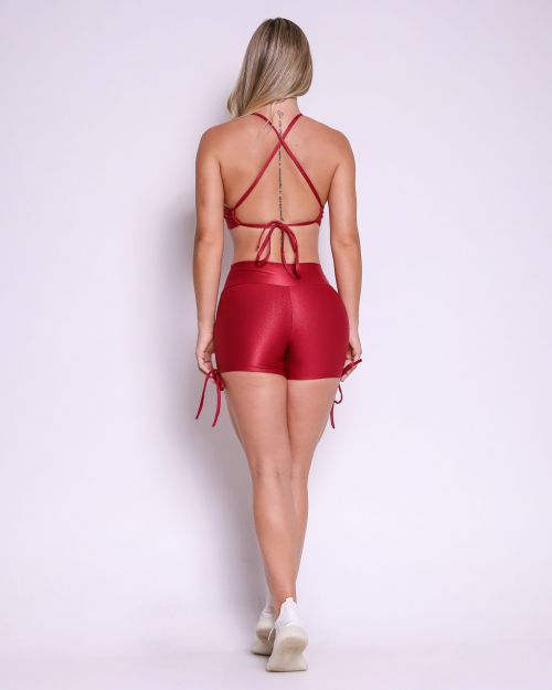 Conjunto Short Cross Compressão + Top Paula