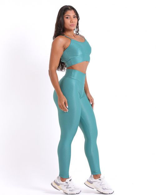 Conjunto Calça Legging Básica Compressão + Top Kelly