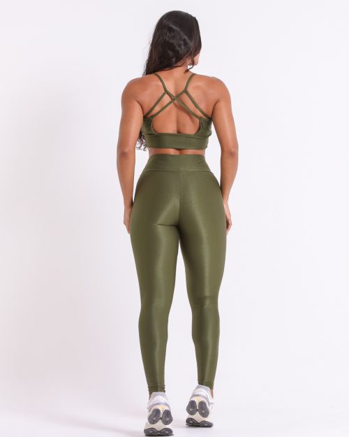 Conjunto Calça Legging Básica Compressão + Top Kelly