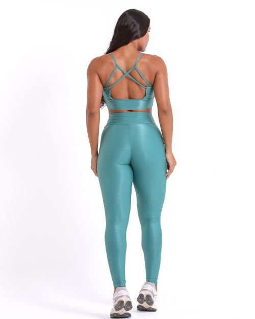 Conjunto Calça Legging Básica Compressão + Top Kelly