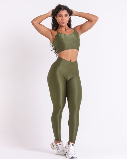 Conjunto Calça Legging Básica Compressão + Top Kelly