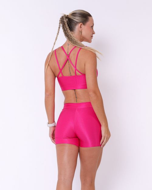Conjunto Short Básico Cós Fino Compressão + Top Vivi