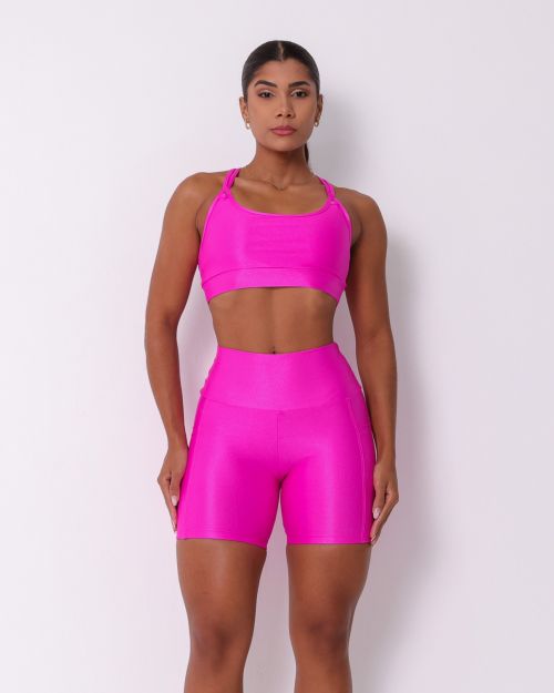 Conjunto Short Bolso Duplo Compressão + Top Lu