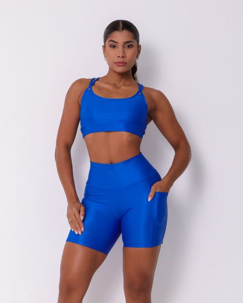 Conjunto Short Bolso Duplo Compressão + Top Lu