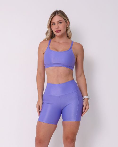 Conjunto Short Bolso Duplo Compressão + Top Lu