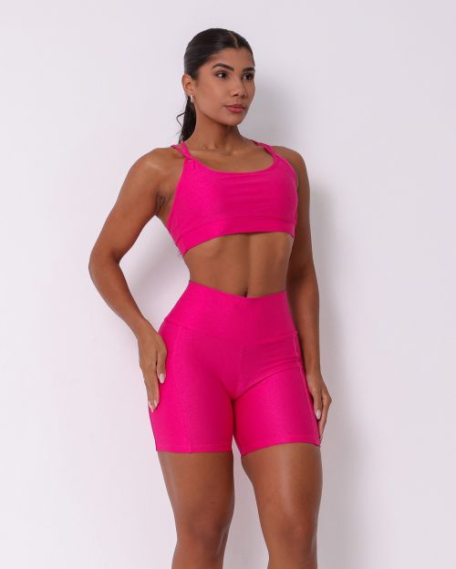 Conjunto Short Bolso Duplo Compressão + Top Lu
